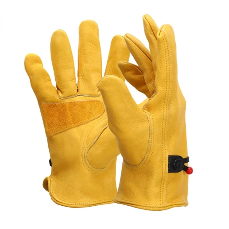 1 Pair New Premium Leather Work Gloves Wells Lamont Outdoor Sport Leather Gardening Gloves Clothing Accessories Gloves