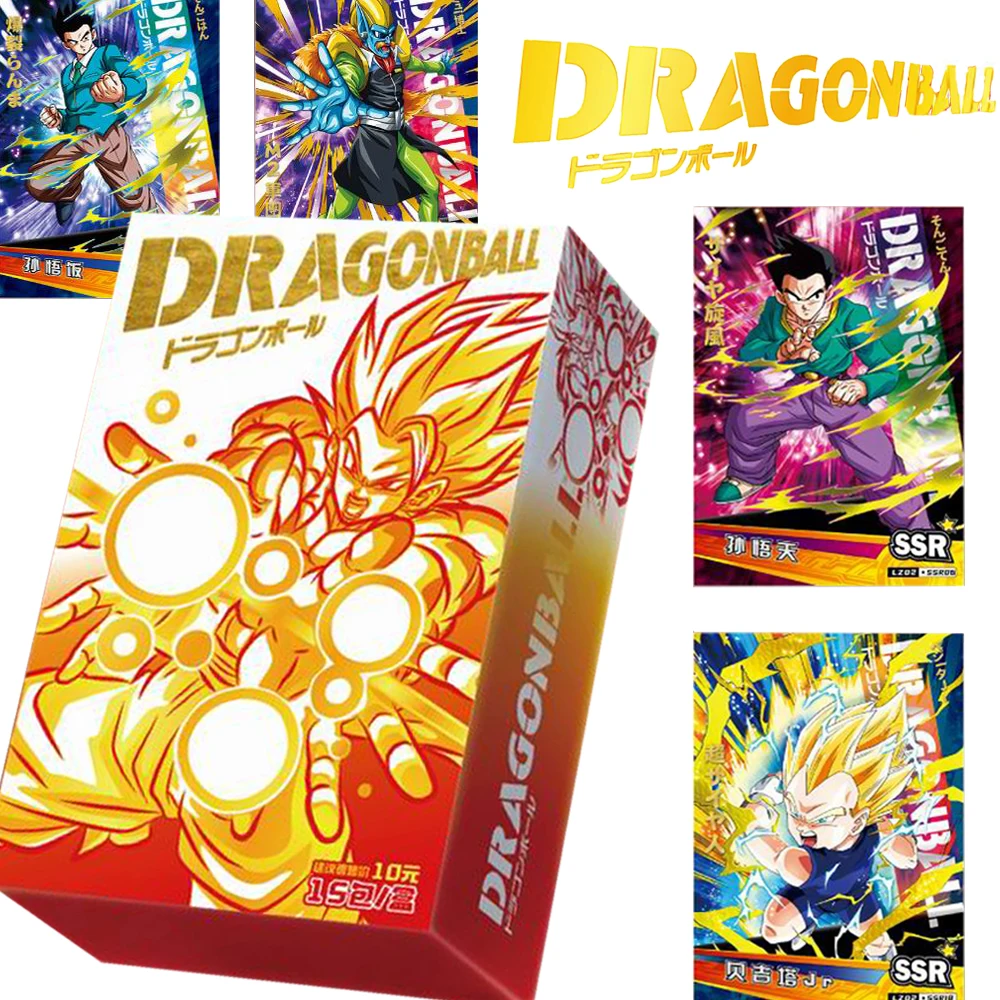 

Original Anime Dragon Ball Collection Cards Rare Character Skills Dazzling Cool Hand Drawn Black Gold Cards Children Gifts Toys