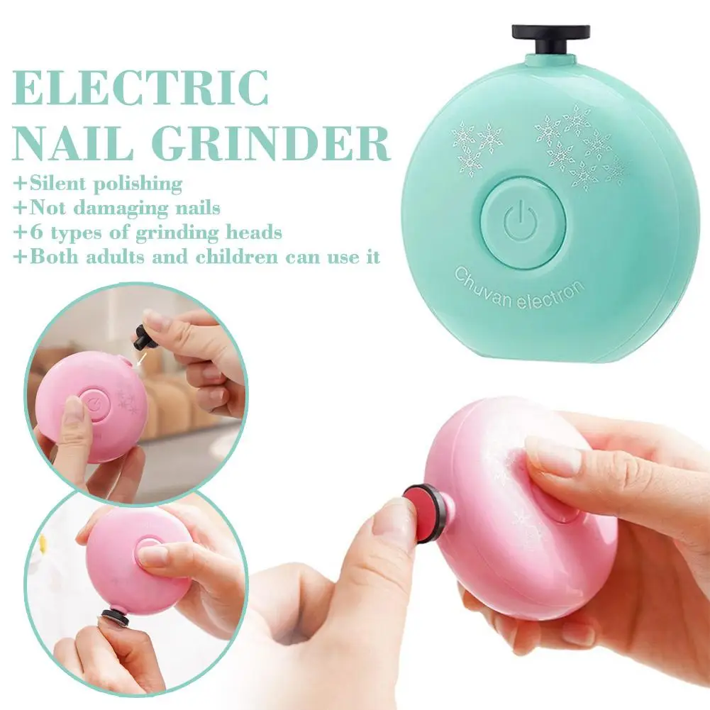 1 stücke Elektrische Nagel Automatische Nagel Grinder für Kinder Erwachsene Nagel Polieren Trimmer USB Lade Mini Palm Maniküre Werkzeug