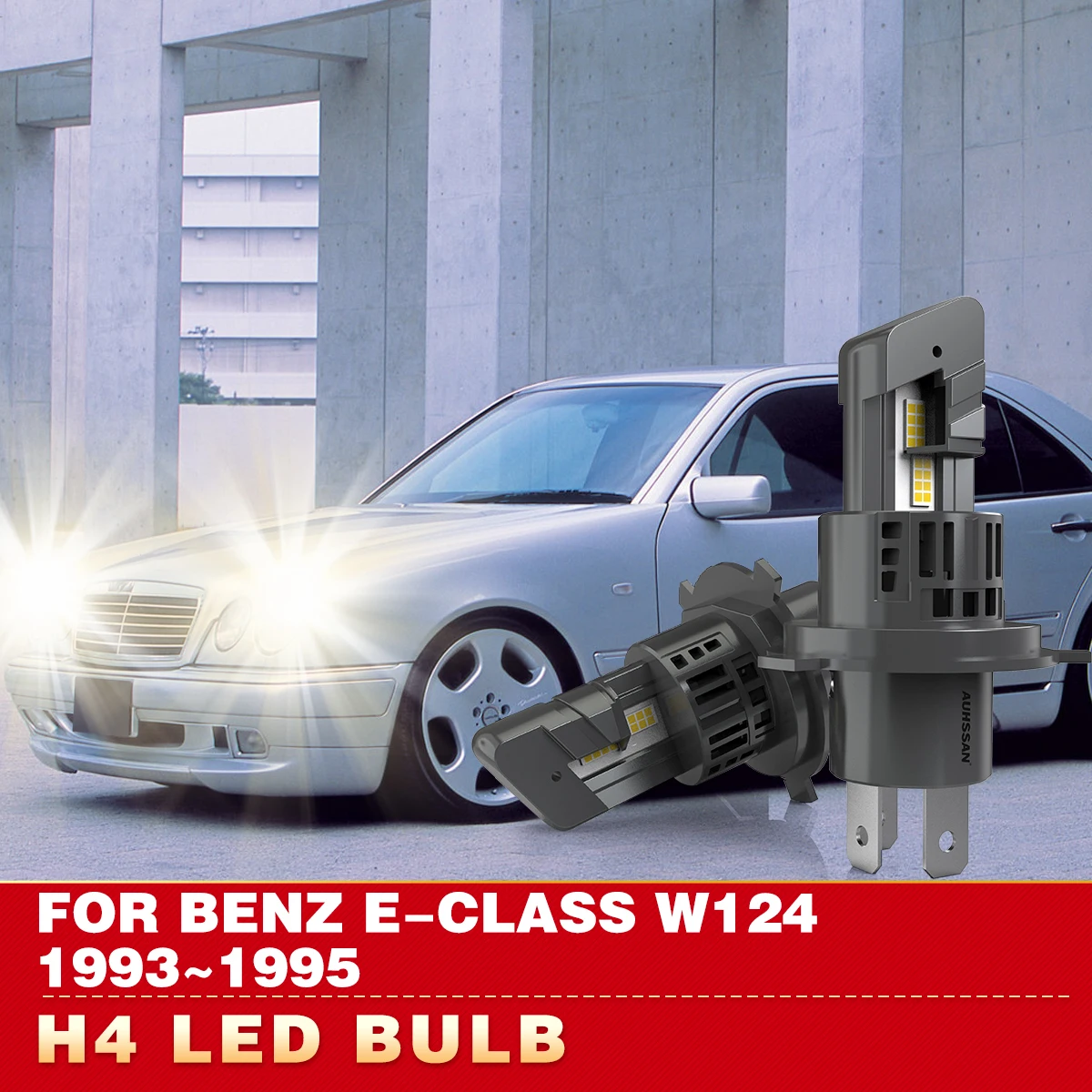 

2x H4 Led Canbus Headlight Bulb 24000Lm High Low Beam Fog Light White With Fan Led Super Bright For Benz E-CLASS W124 1993~1995