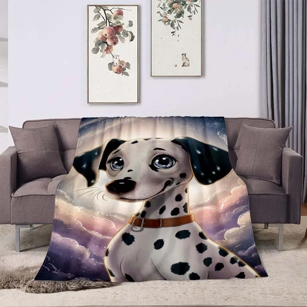 Disney-manta de franela con dibujos animados de 101 Dálmatas, para sala de estar, dormitorio, suave y cómoda, para la siesta de los niños