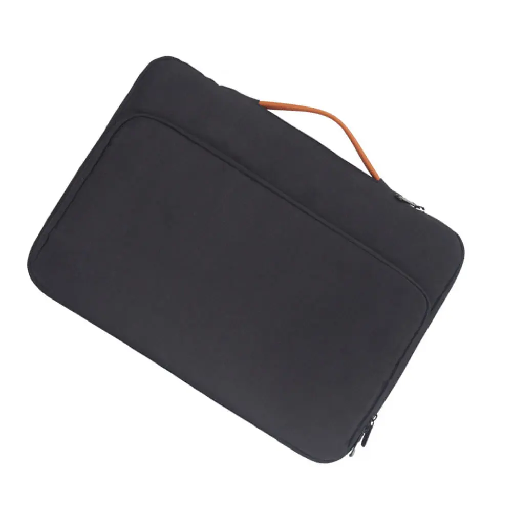 1 قطعة حقيبة كمبيوتر محمول للأعمال مقاوم للماء حقيبة حمل خفيفة الوزن للكمبيوتر المحمول حقيبة مستندات سوداء محمولة باليد