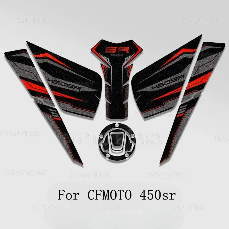 For CFMOTO 450sr 450srs fuel tank sticker anti slip frosted protection sticker waterproof decorative motorcycle accessories