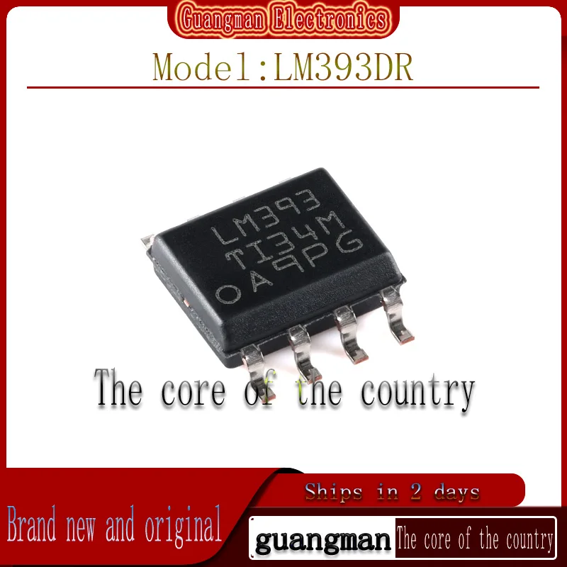 

100PCS LM393DR LM393 Brand New Authentic SOP8 Dual voltage comparator IC chip