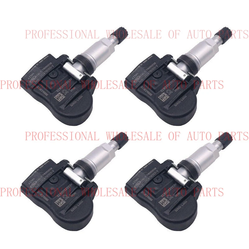 V+ For KIA Optima Hyundai I20 52933-1J000 Tire Pressure Sensor TPMS 433MHz 4Pcs