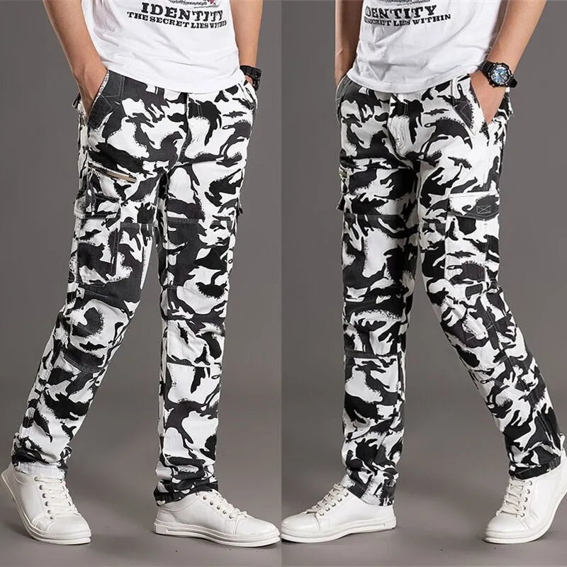 

Мужские рабочие брюки Slim Fit для активного отдыха, весна-осень, новые повседневные прямые камуфляжные спортивные модные брюки для досуга