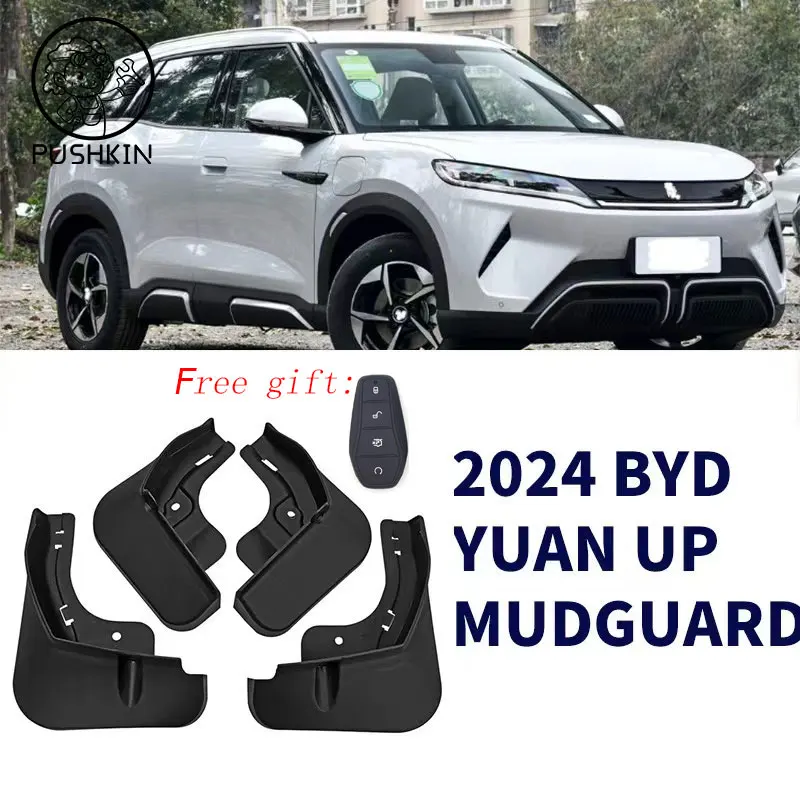 4pcs Black Mud Flaps For BYD Yuan Pro Yuan UP EV 2023 2024 Mudflaps Splash Guards Mud Flap Front Rear Mudguards Fender