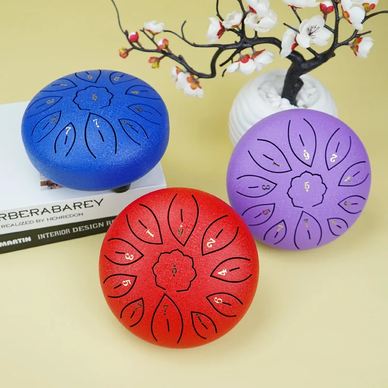 

6 Inch 11 Tone Tongue Drum Children Adult Beginners Tongue Drums Sound Healing Mini Hand Drum Meditation Percussion Instruments