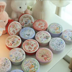 Theme Rabbit Round Candy Storage Box For Wedding Packaging Gift Box Small Tin Jewelry Tea Organizer Container Home Decoration