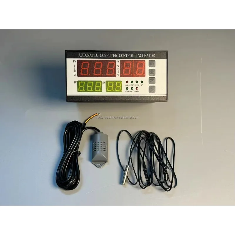 Automatic egg incubator controller with temperature and humidity controller and thermostat