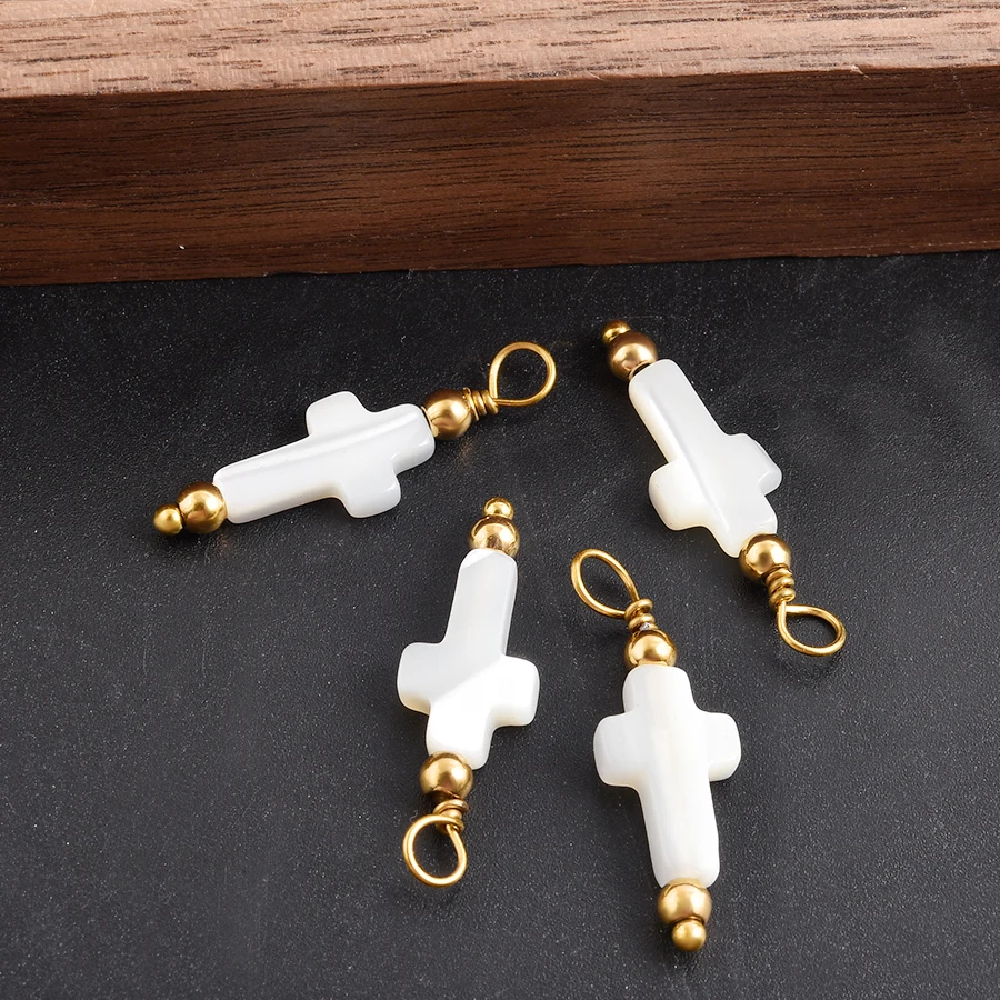 2 Stück natürliche Süßwasserperlen-Anhänger für Schmuckherstellung, goldfarbener Edelstahlring, unregelmäßiger Anhänger, DIY-Ohrringe – Detail 23