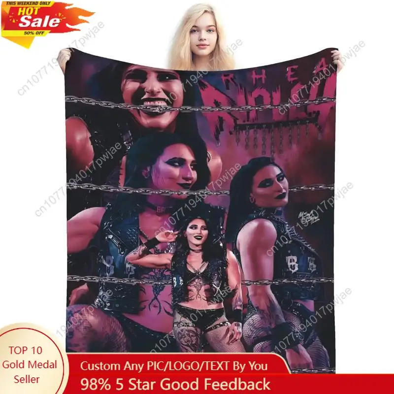 

Vintage Ria Ripley inspired design super soft flannel blanket - perfect seasons travel camping office supplies Custom blankets