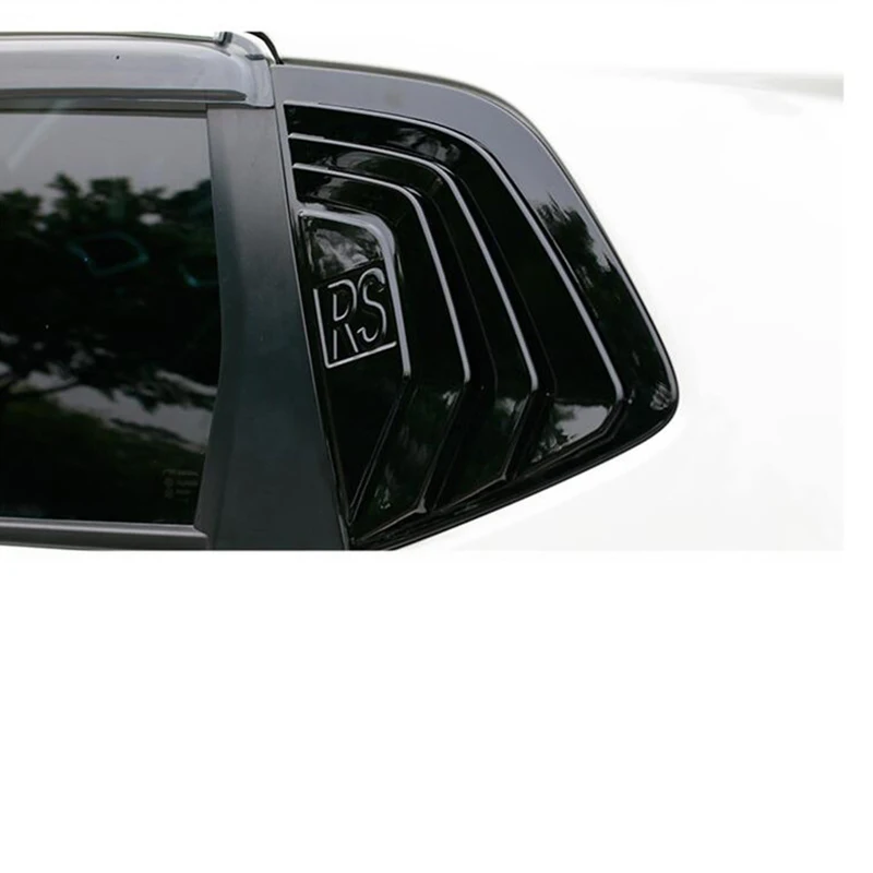 FOR New FIT Car Styling 2 PCS/sets ABS Plastic Rear Window Triangle Shutters Cover Trim Honda Jazz RS Style Spoiler GK5 2014-17