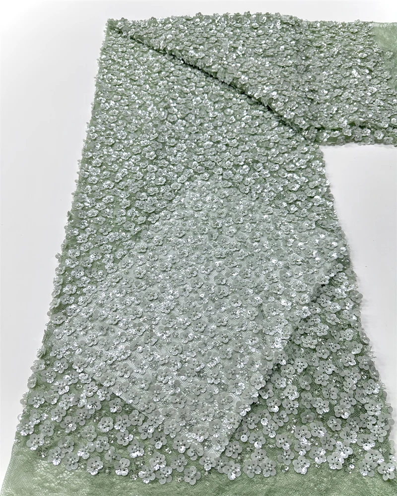 Новейшая африканская кружевная ткань с блестками, высокое качество, вышивка, французские блестки, нигерийское сетчатое кружево для шитья свадебного платья