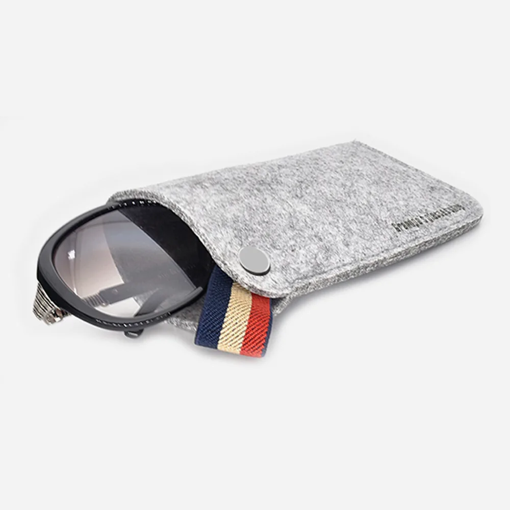 Wool Felt Portable Bag for Reading glasses Student Sun Glasses Pouch Outdoor Portable Sunglasses Bag for Eyeglasses Eyewears image 6