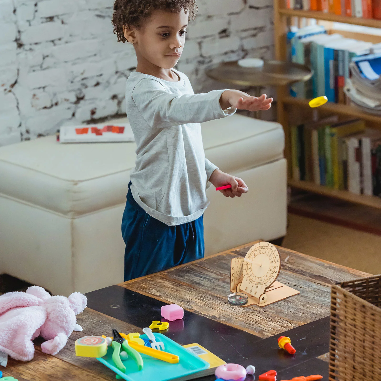 Giocattolo per bambini Orologio solare fai-da-te Assemblaggio Manuale Scienza Bambini Giocattoli educativi modello in legno per