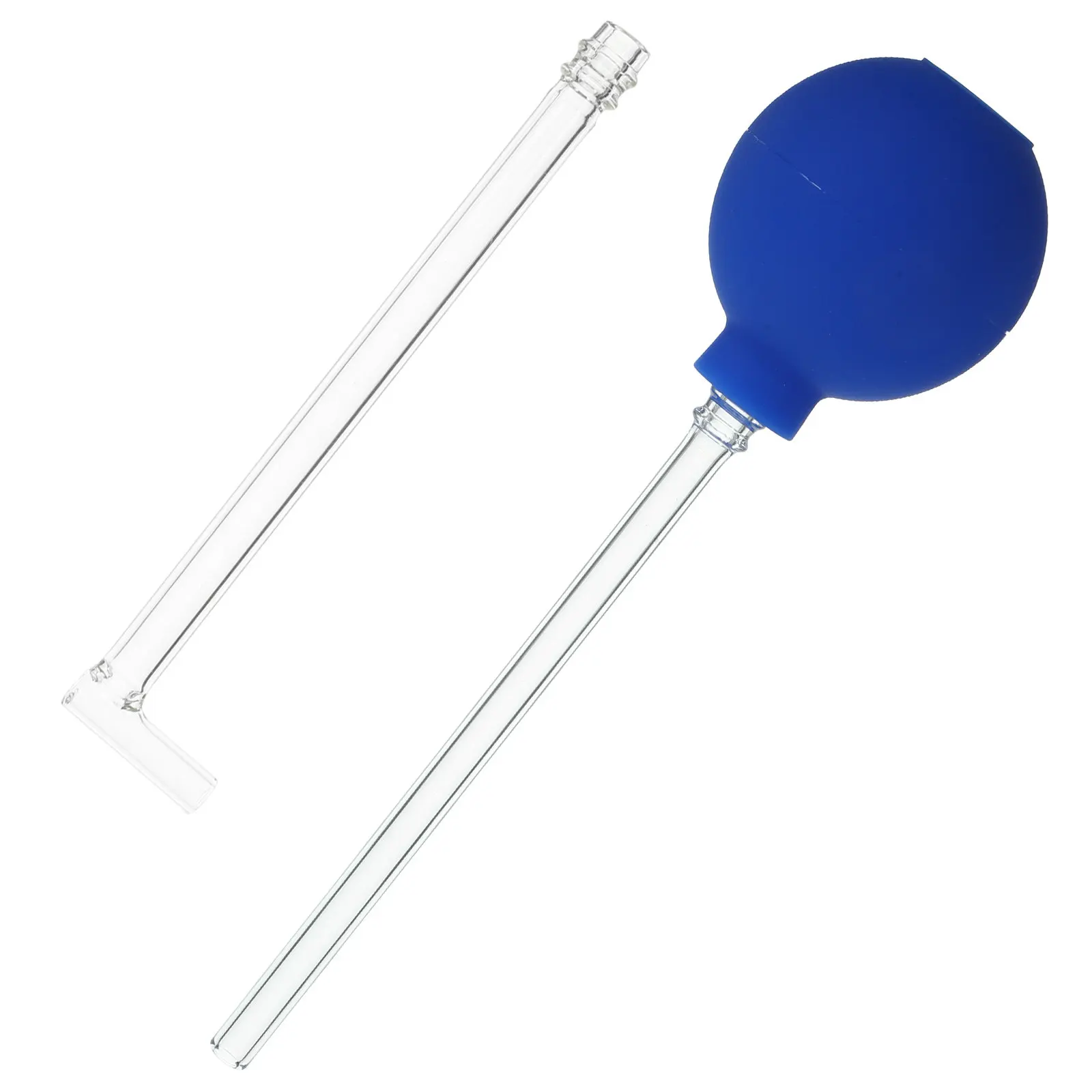 1Set Portable Oral Cleaner Dual-Head PVC Glass Suction Ball Tool for Dental Care Home Use Long Tube Manual Air Pressure Tooth