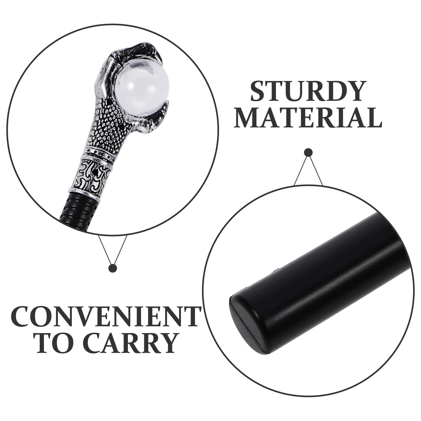 

Claw Walking Cane Halloween Cosplay Prop Punk Style Costume Accessory Decorative Cane For Party Photo Prop Lightweight