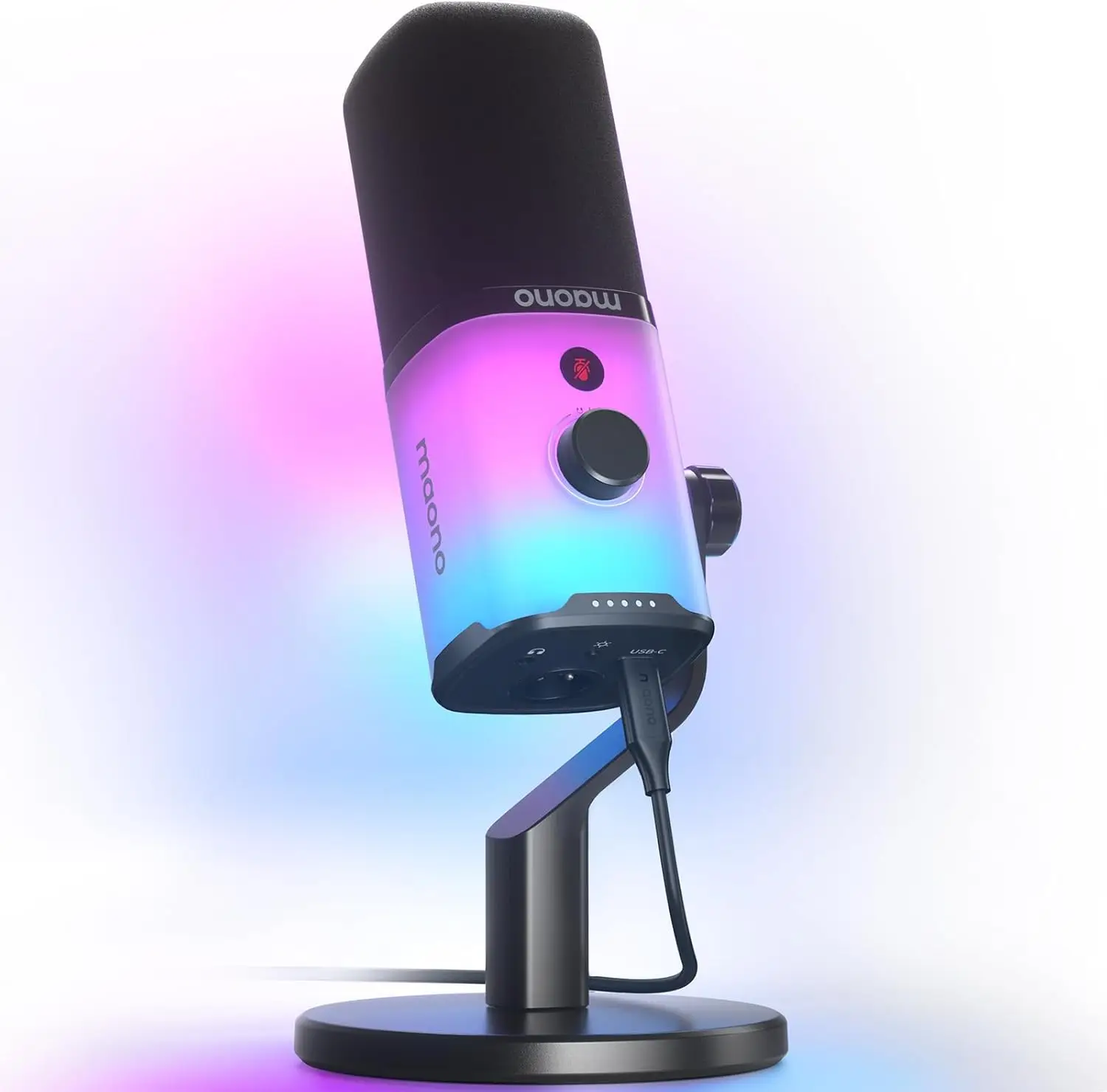 

MAONO Dynamic Gaming Microphone USB XLR Dynamic Computer Microphone with Software-RGB PC Mic for Gamer-Podcast Mic for Streaming