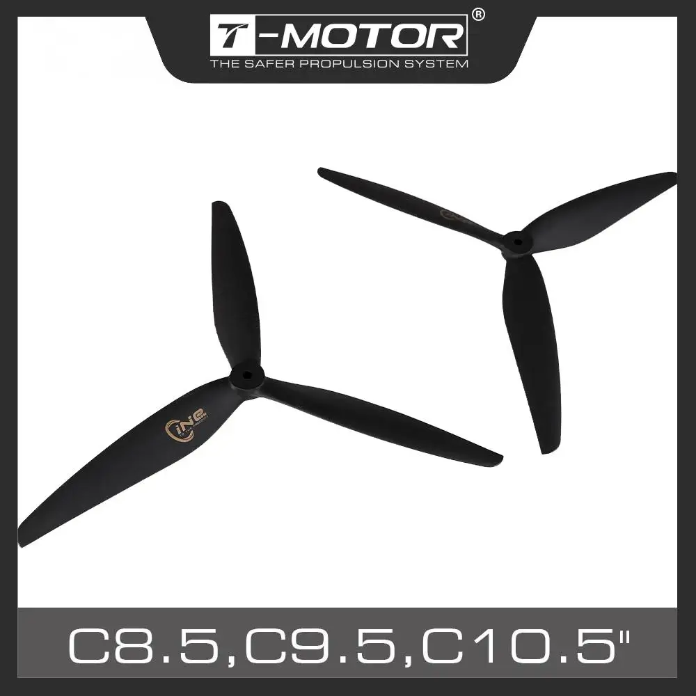 T-MOTOR C7.5, C8.5,C9.5,C10.5 Plastic Propeller Lightweight Props For For RC Fixed Wing Airplane Drone Motor cinematic props