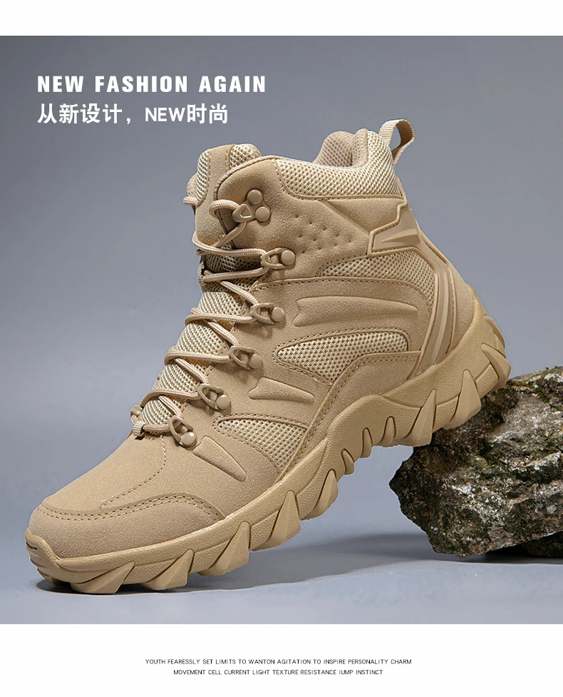 Taktische Stiefel für Herren, Armee-Schuhe, wasserdicht, Militär, Outdoor, Damen, Unisex, hochwertiges Training, ultraleicht, Camping, Sicherheit – Detail 12