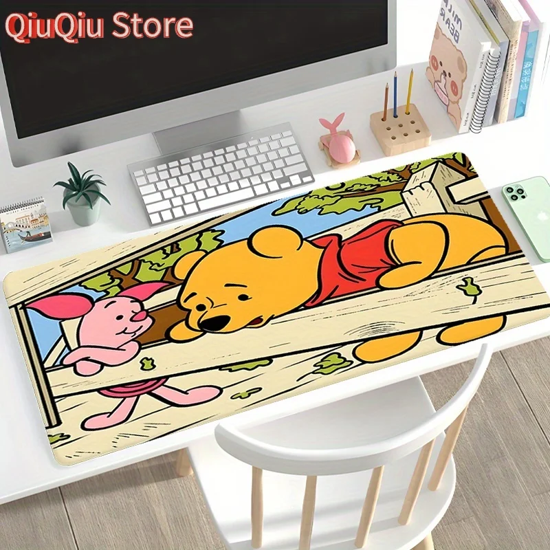 لوحة ماوس Winnie the Pooh - حصيرة مكتب مطاطية متينة غير قابلة للانزلاق مع تصميم Tigger & Piglet للاعبين والاستخدام المكتبي والمنزلي - متعددة الأطراف