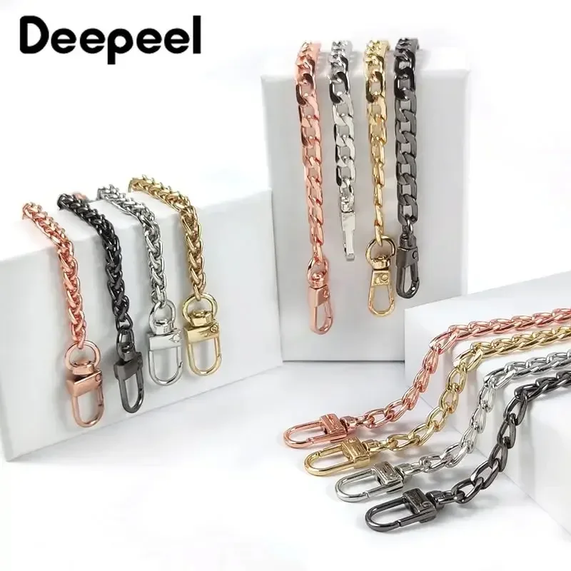 1Pc Deepeel 100/120cm Metal Bags Chain for Crossbody Handbag Shoulder Straps Wallet Handle DIY Replacement Bag Accessories