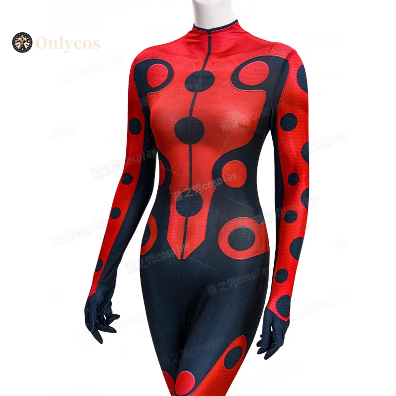 Anime milagrosa joaninha marinette cosplay traje manchado macacão adorável uniforme festa de halloween role play outfit feminino
