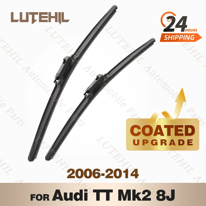 

LUTEHIL's Silicone Front Wiper Set For Audi TT Mk2 8J 2006 - 2014 2007 2008 2009 2010 2011 coated windshield wiper blade 22"+21"