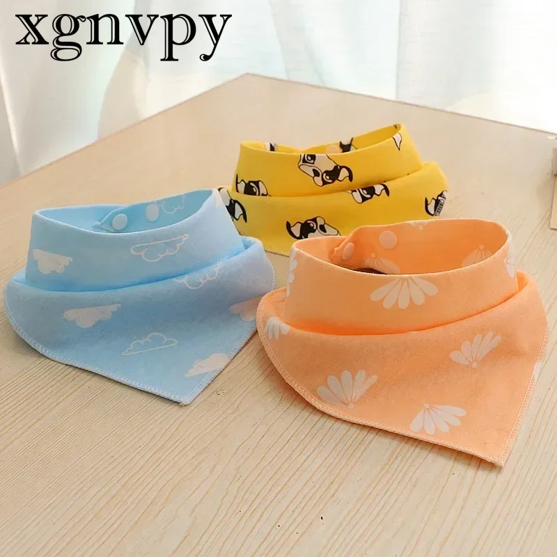 xgnvpy Baby Bibs Cotton Baby Feeding Apron Triangle Bib Cartoon Feeding Scarf Bib Collar Bib Burp Cloth Bandana Saliva Towel