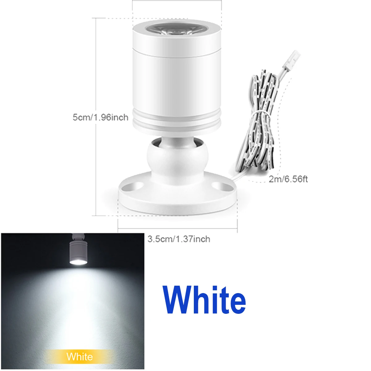 DC12V LED-Mini-Strahler mit Dupont-Schnittstelle, Kalt-/Warm-/Naturweiß-Spot-Lampe für Innenbeleuchtung