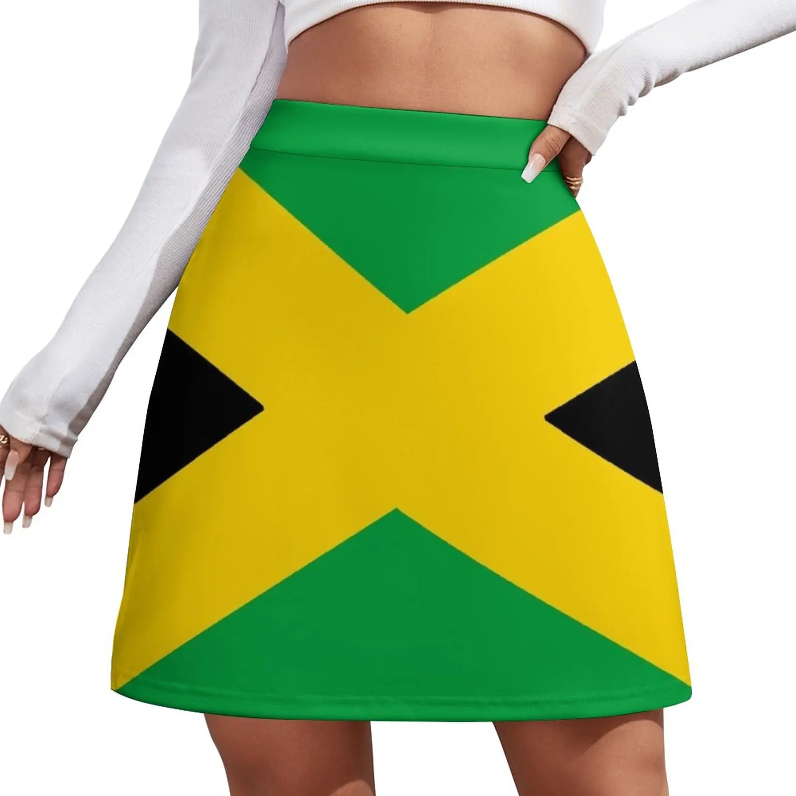 Mini jupe horizontale Jamaica Colors pour femmes, jupes pour femmes, vêtements de pharmacien