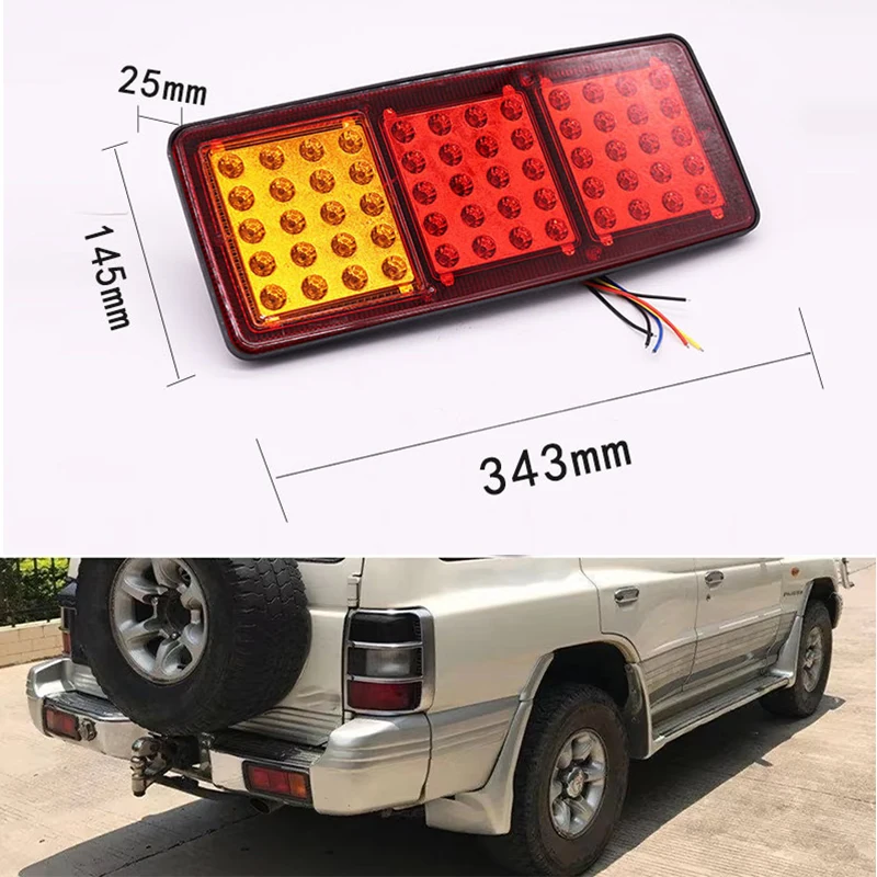 2 قطعة 12 فولت/24 فولت سيارة مقطورة الشاحنات أضواء خلفية سيارة LED الخلفية الذيل ضوء تشغيل بدوره إشارة المصابيح الخلفية شاحنة حافلة الضوء الخلفي أجزاء