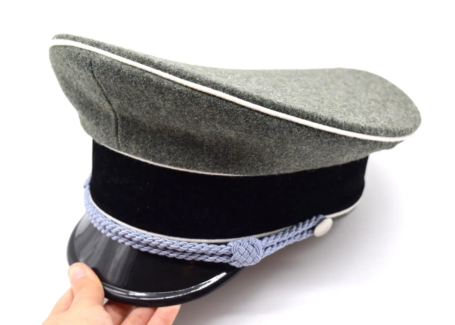 Cosplay German Elite Officer Wool Hat Cap Sweat Ring Made Leather Reenactment