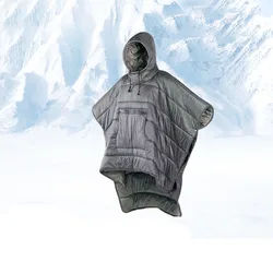 Lazy Cloak Sleeping Bag Outdoor Wearable Cloak Sleeping Bag Winter Plus Quilt Lazy Sleeping Bag For Winter Travel