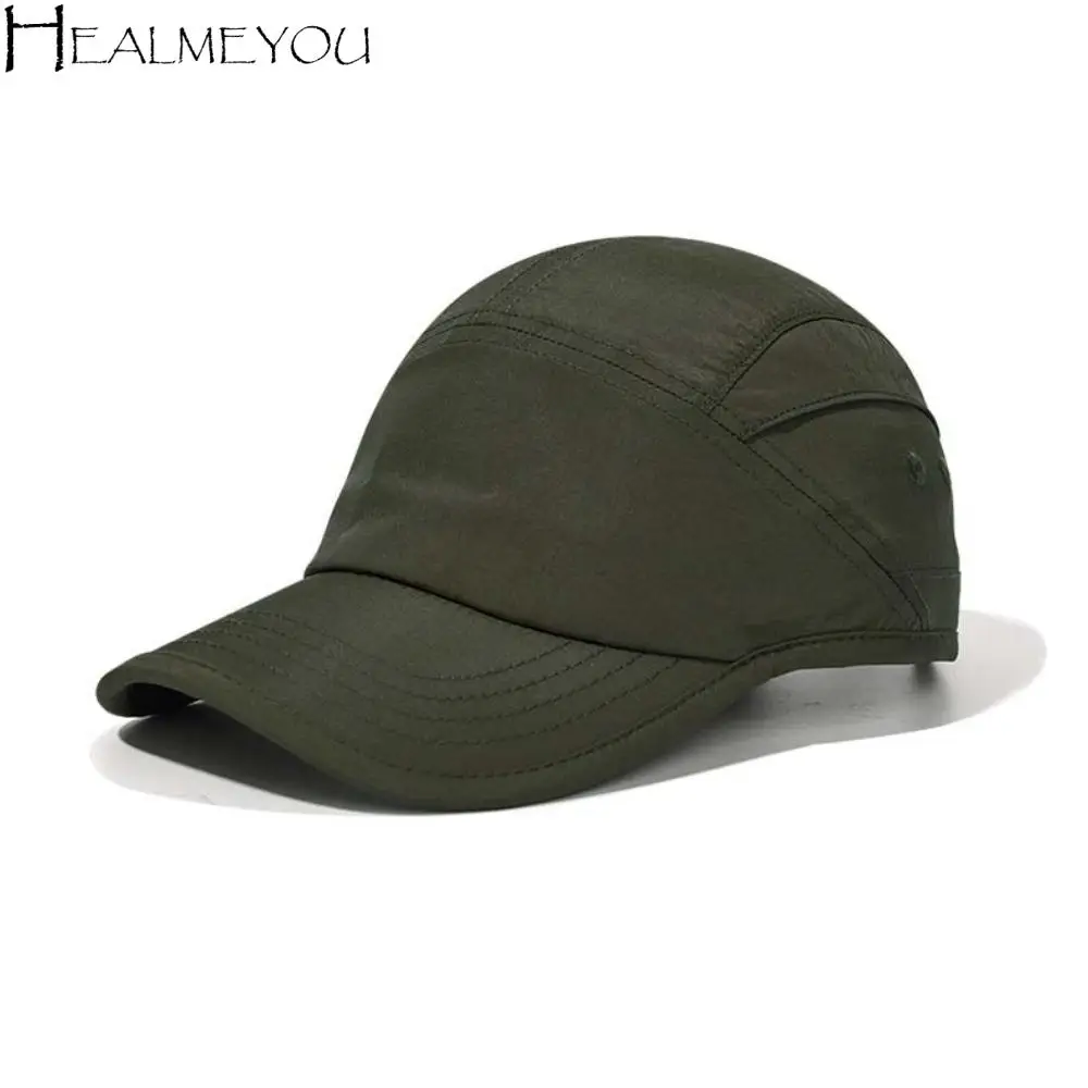 

Spring Summer Breathable 5-Panel Cap Drawstring Elastic Waterproof Baseball Cap Adjustment Casual Quick-dry Hat Outdoor Sports