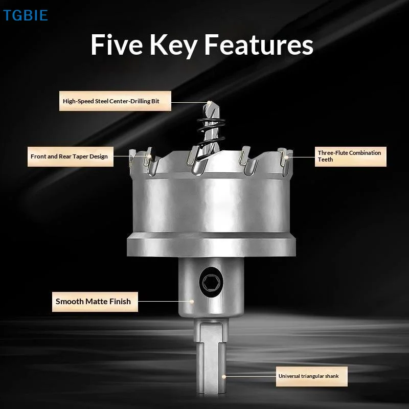 [TL]Wide Application TCT Carbide Hole Saw Bit 12-120mm Tungsten Alloy Cutter for Stainless Steel Metal Wood Drilling