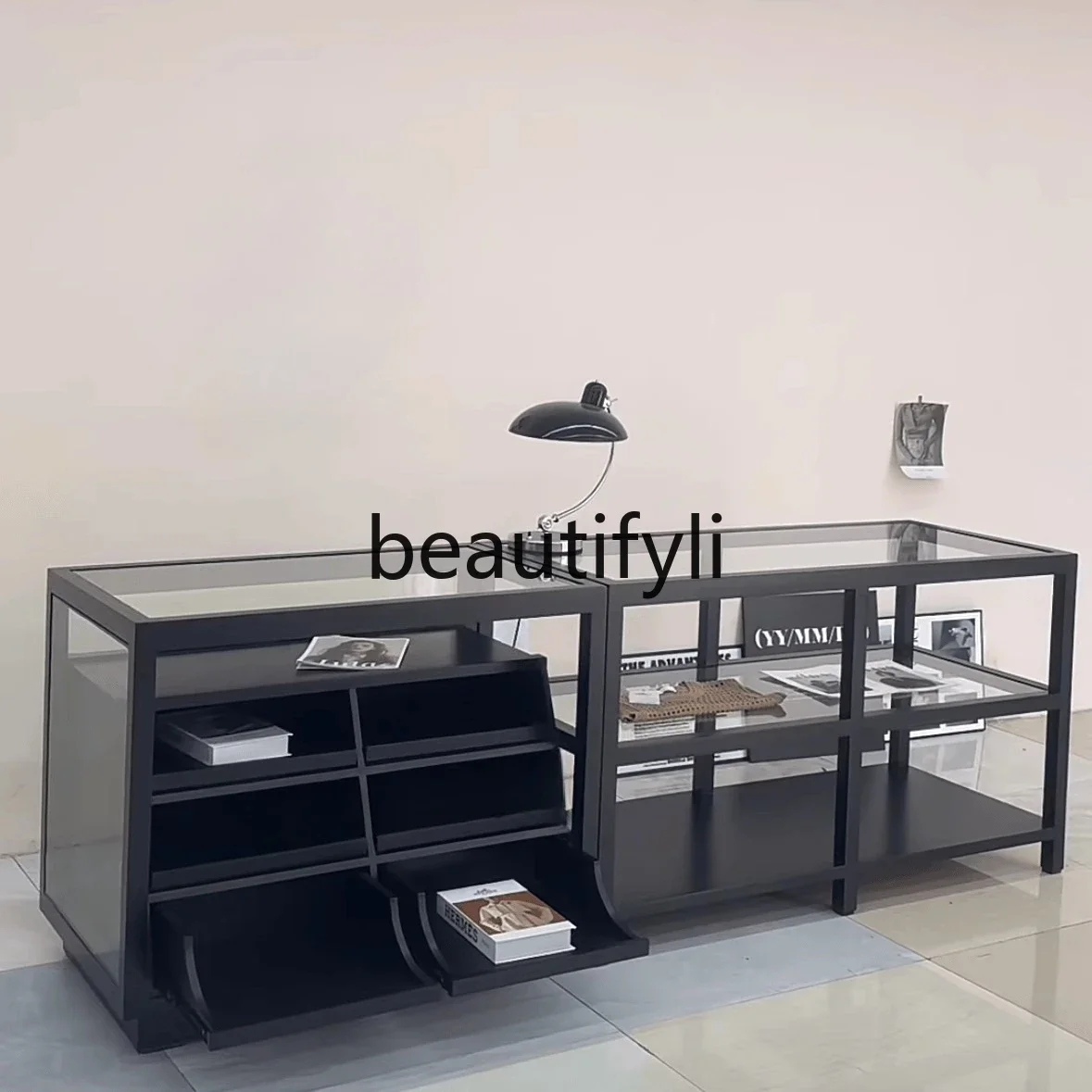 

X Clothing Store Island Counter Women's Clothing Store Island Cabinet Shoe Display Stand Bag Display Jewelry Display Cabinet