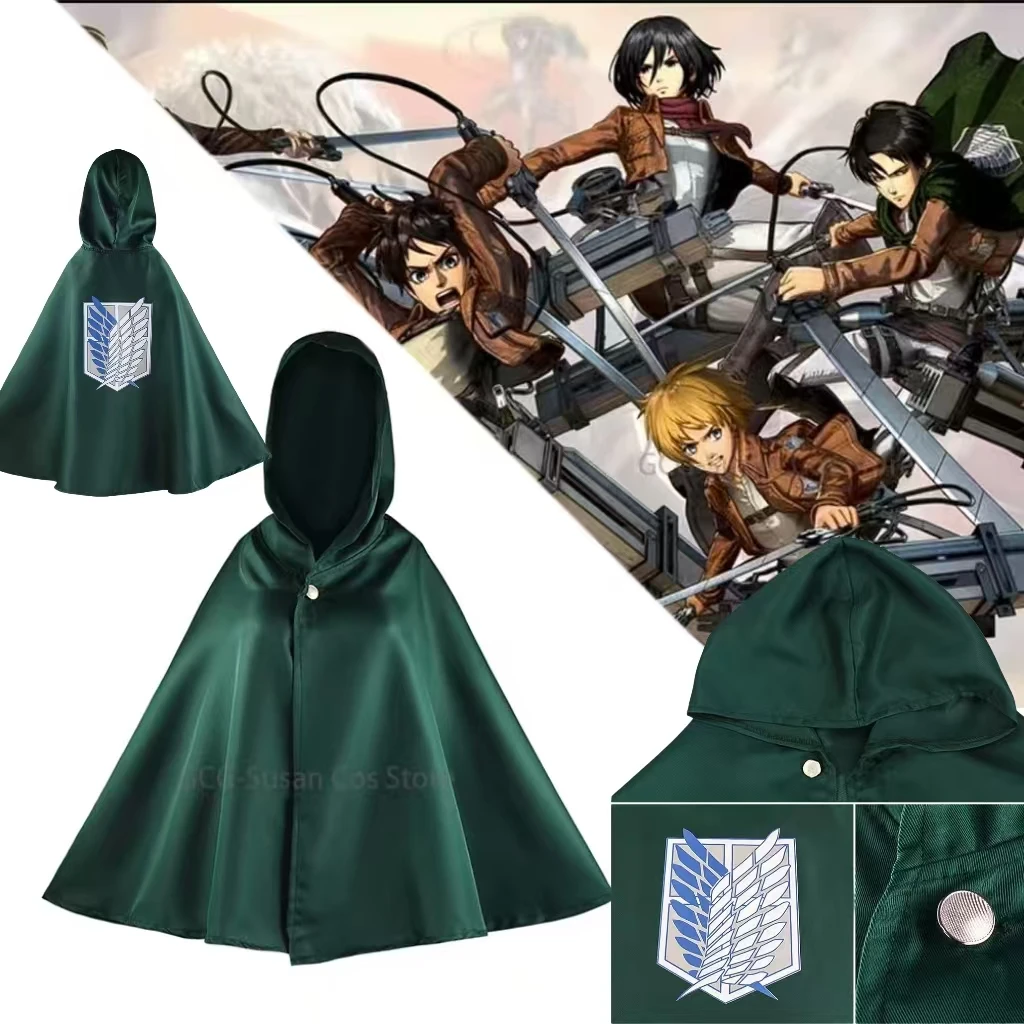 

Attack on Titan Levi Survey Corps Wings of Freedom Cosplay Cloak - Premium Material Anime Costume for Conventions