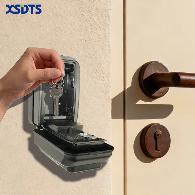 XSDTS Smart Fingerprint Key Safe Box, Waterproof Bluetooth Key Storage Lock Box, Tuya App Remote Unlock Security Key Padlock