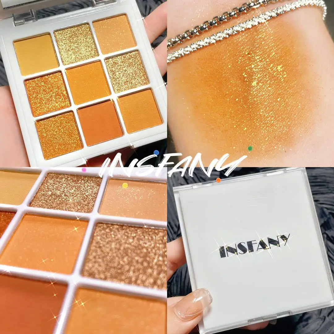 earth color matte eyeshadow palettes Glitter Eyeshadow Lasting Charming Sweet Orange Bean Paste Color Makeup Cosmetic