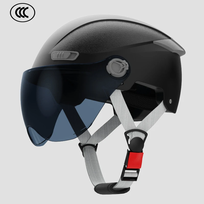 Motorcycle Riding Half Helmet Unisex Detachable single Lens Helmet Protection Anti-fall Durable Bicycle Scooter Safety Helmet