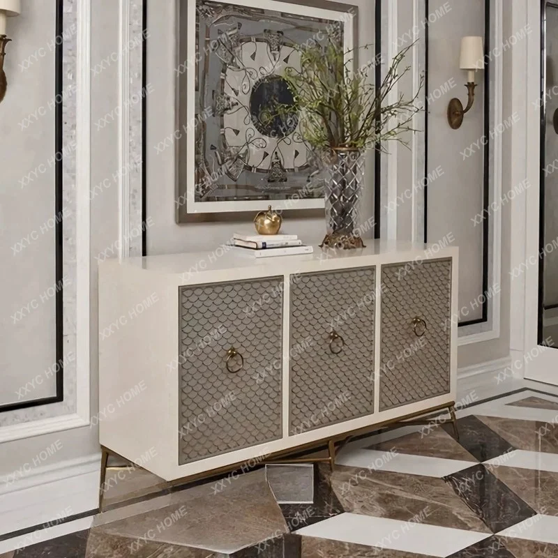 Light luxury door cabinet high-end modern simple household shoe cabinet integrated living room partition