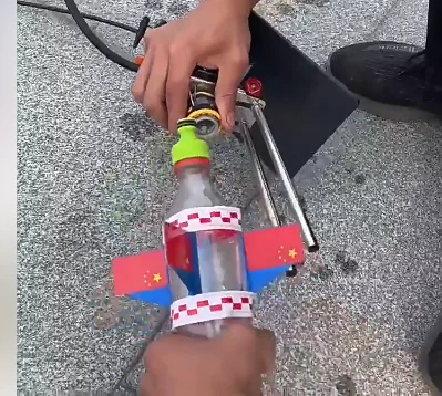 Science Experimental Physics Teaching Aids DLY Water Rocket Set Threaded Launcher