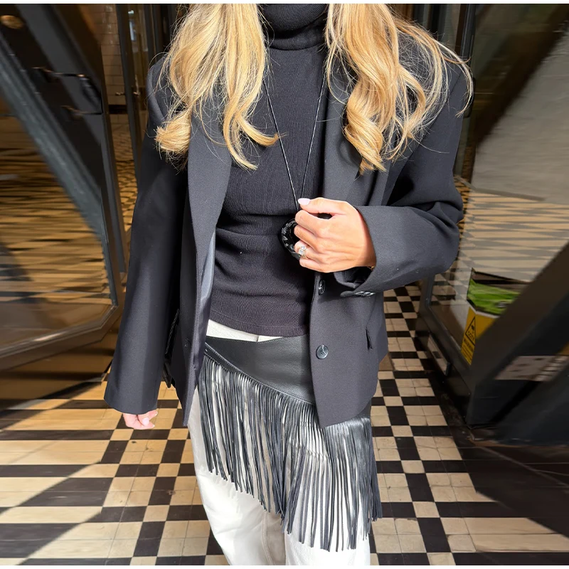 Hahnentritt-Skianzug mit Fischgrätenmuster, abnehmbare Kapuze, Ganzkörper-Taille, gerade Hose, Overall, Damenmode, Sport, Winter, 2022, Skibekleidung – Detail 18