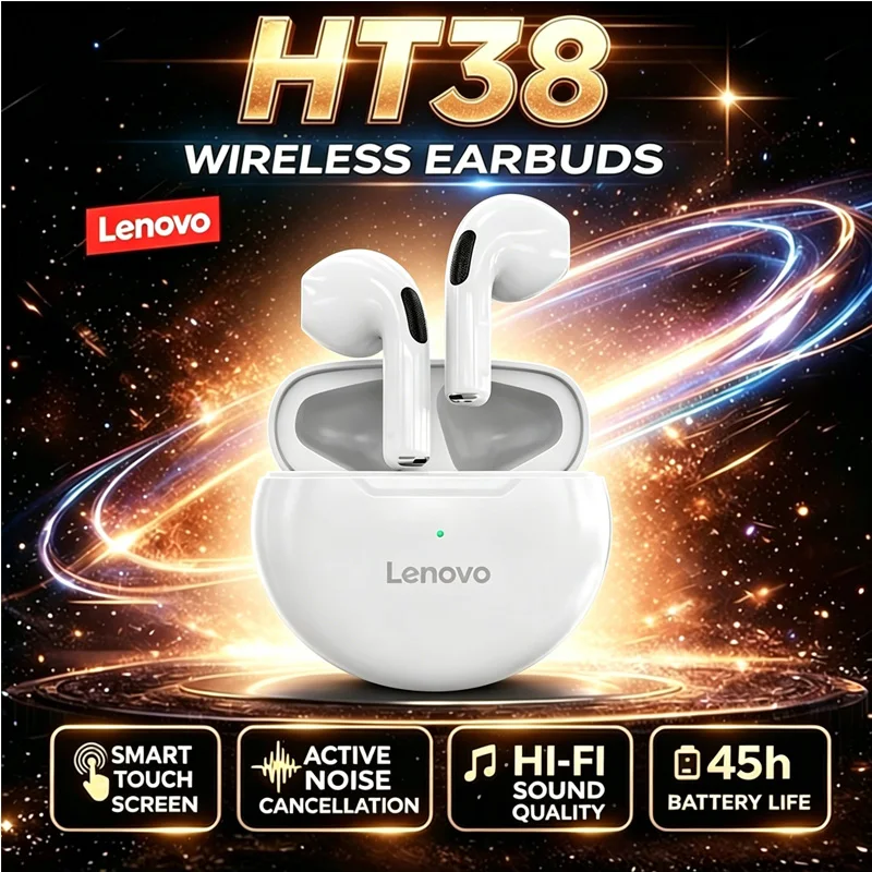 Lenovo HT38 True Wireless Bluetooth Headset Dual Microphones