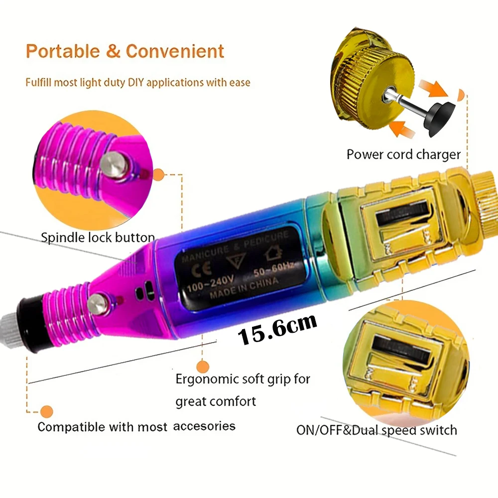 JANGKLIFE 9V Mini Trapano Elettrico Penna da Intaglio Trapano a Velocità Variabile Kit di Utensili Rotanti Penna per Incisore per Rettifica Lucidatura