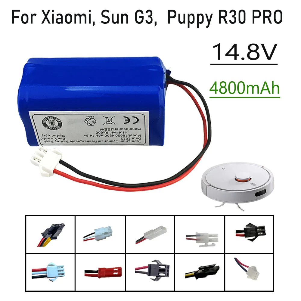 

New 14.8V Li-ion 4800mAh battery For Xiaomi G1, Big Bear X3, and Little Dog R30proR35 Karina F1 intelligent mop sweeper