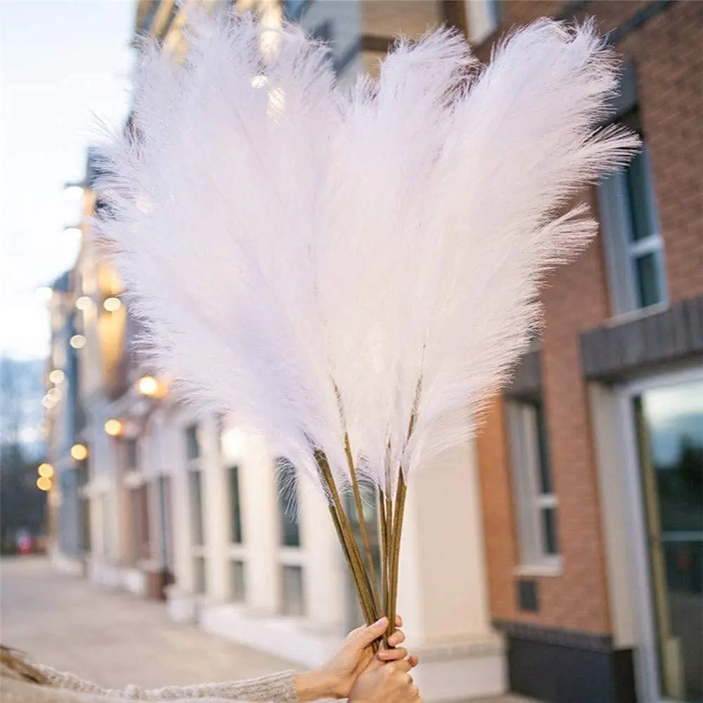 110cm Large Artificial Pampas Grass Fluffy Faux Pampas Grass For Vase Home Wedding Boho Decor Fake Flowers Plants for Decoration