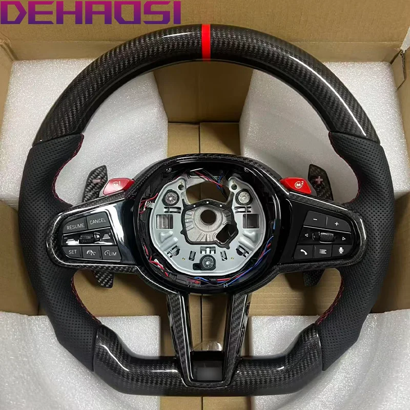 Carbon Fiber Steering Wheel For BMW F40 F44 G20 G22 G23 G26 G29 G42 M240i M340i G30 G32 G01 G02 G05 G06 G07 G14 G15 G16 G11 G12